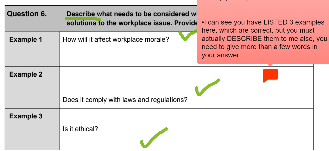 please apply feedback below to question 6 & 7