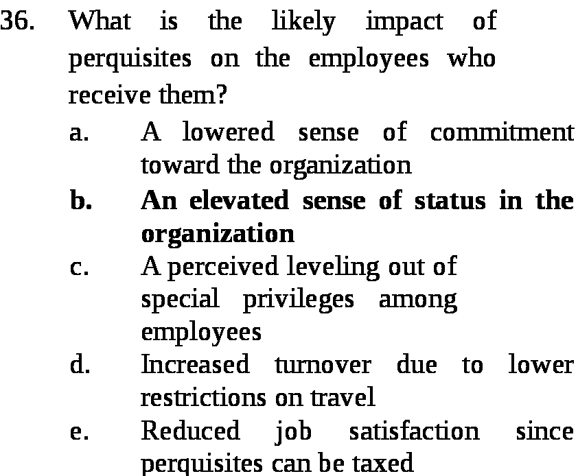 What is the likely impact of perquisites on the