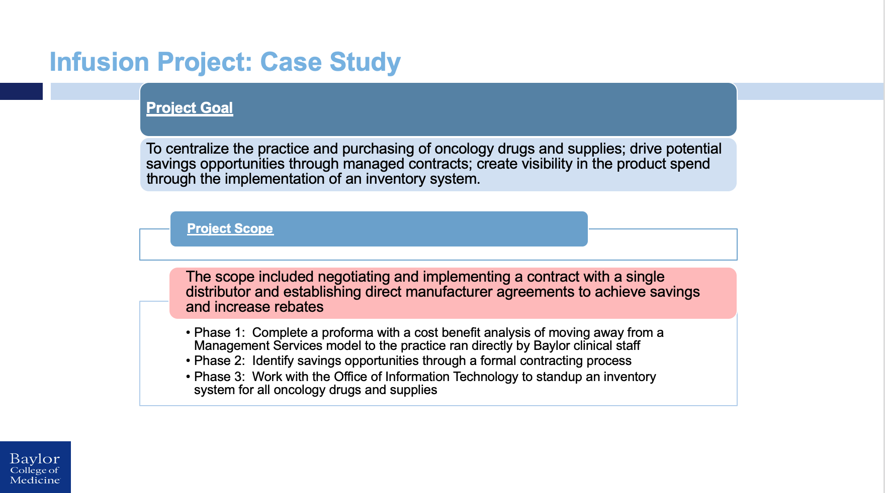Infusion Project: Case Study Problem Statement