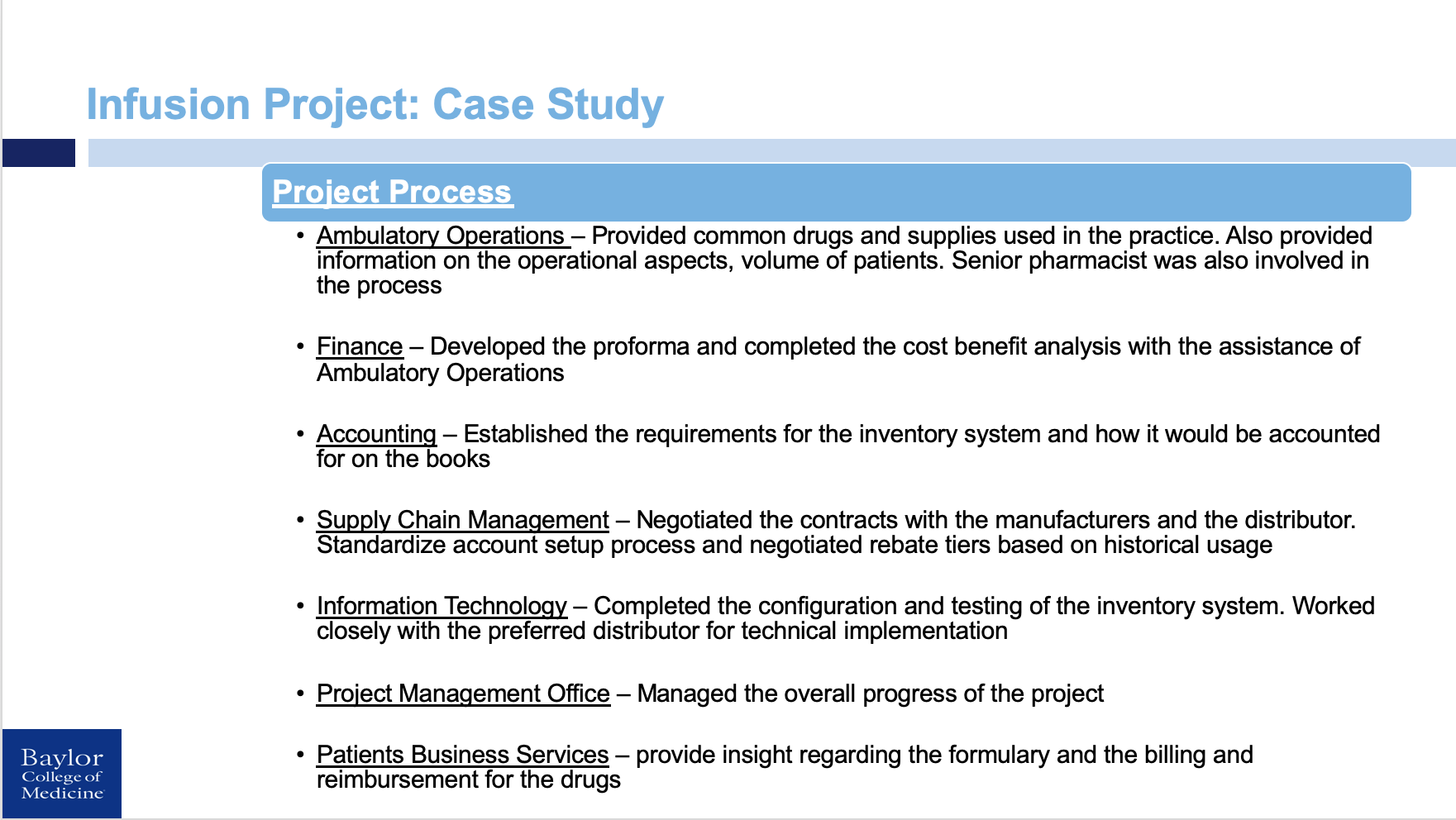 Infusion Project: Case Study Problem Statement