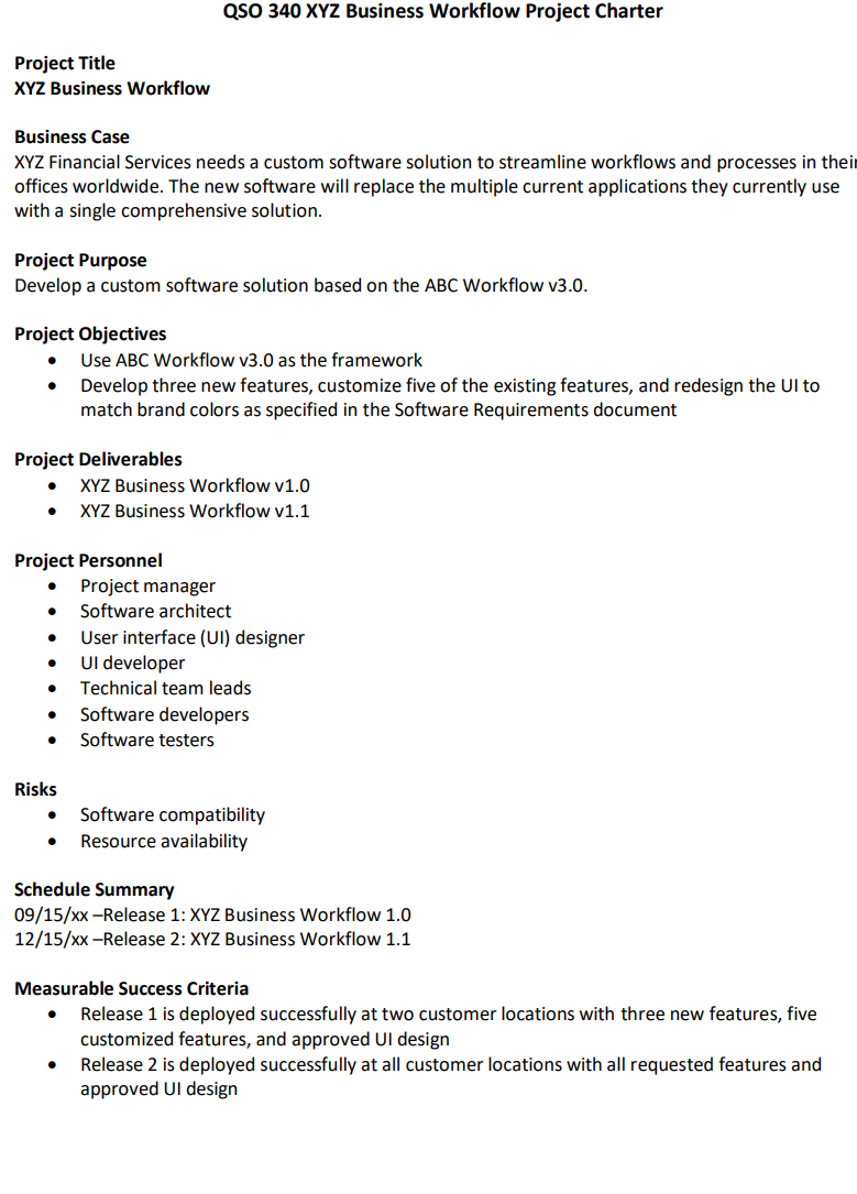 Overview One important project planning activity