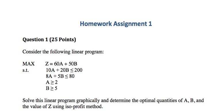 Homework Assignment 1 Question 1 [25 Points]