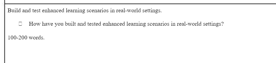 Build and test enhanced learning scenarios in