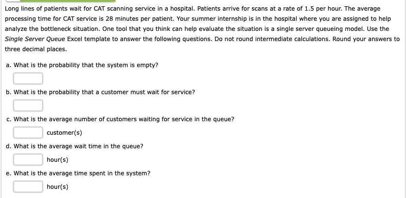 Just provide answers. No need to show work.