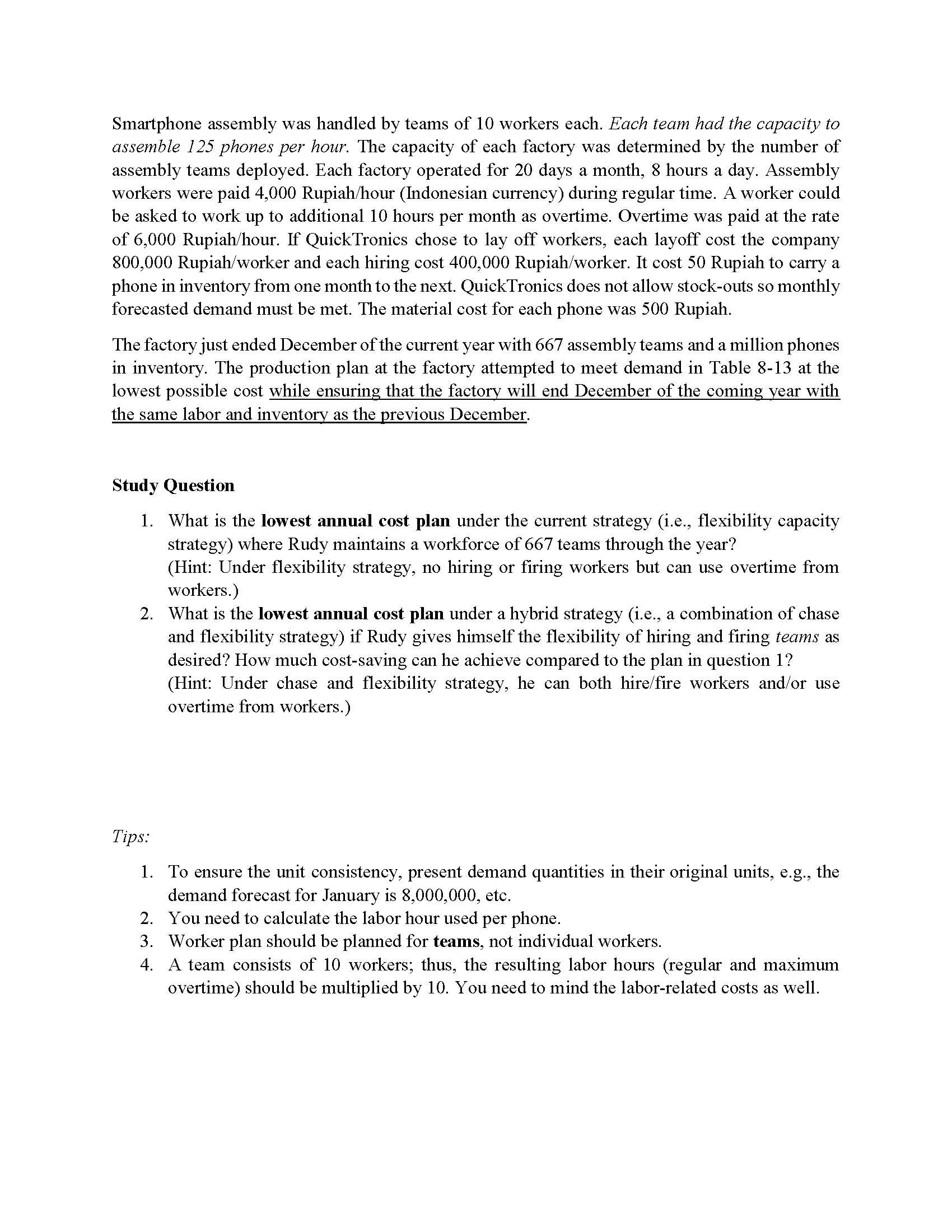 Please show Excel formulas! Case IV Aggregate
