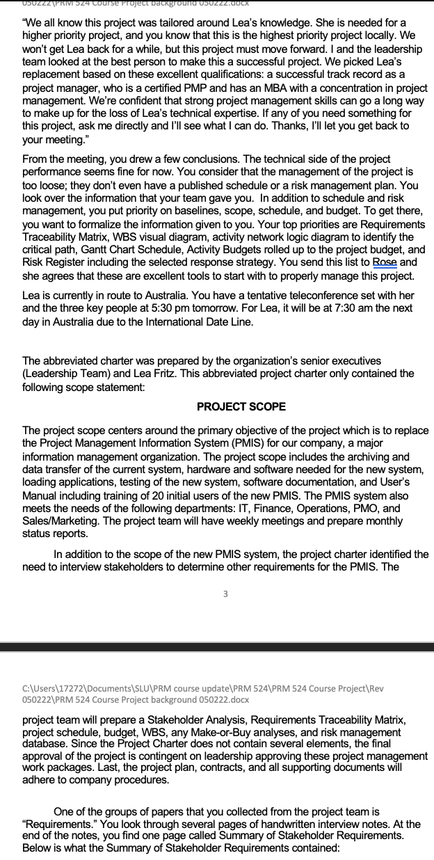 Using the information in the LSI PMIS project,