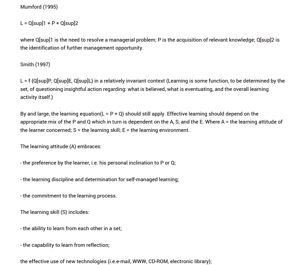 Learning action learning Koo, L C. Journal of