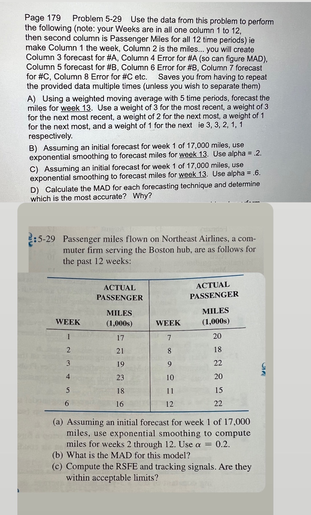 Page 179_ Problem 5-29 Use the data from this