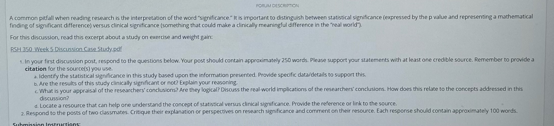 FORUM DESCRIPTION A common pitfall when reading