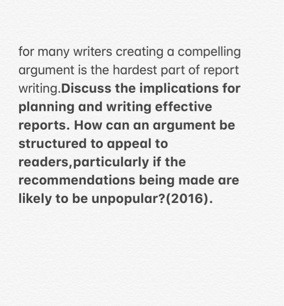 for many writers creating a compelling argument