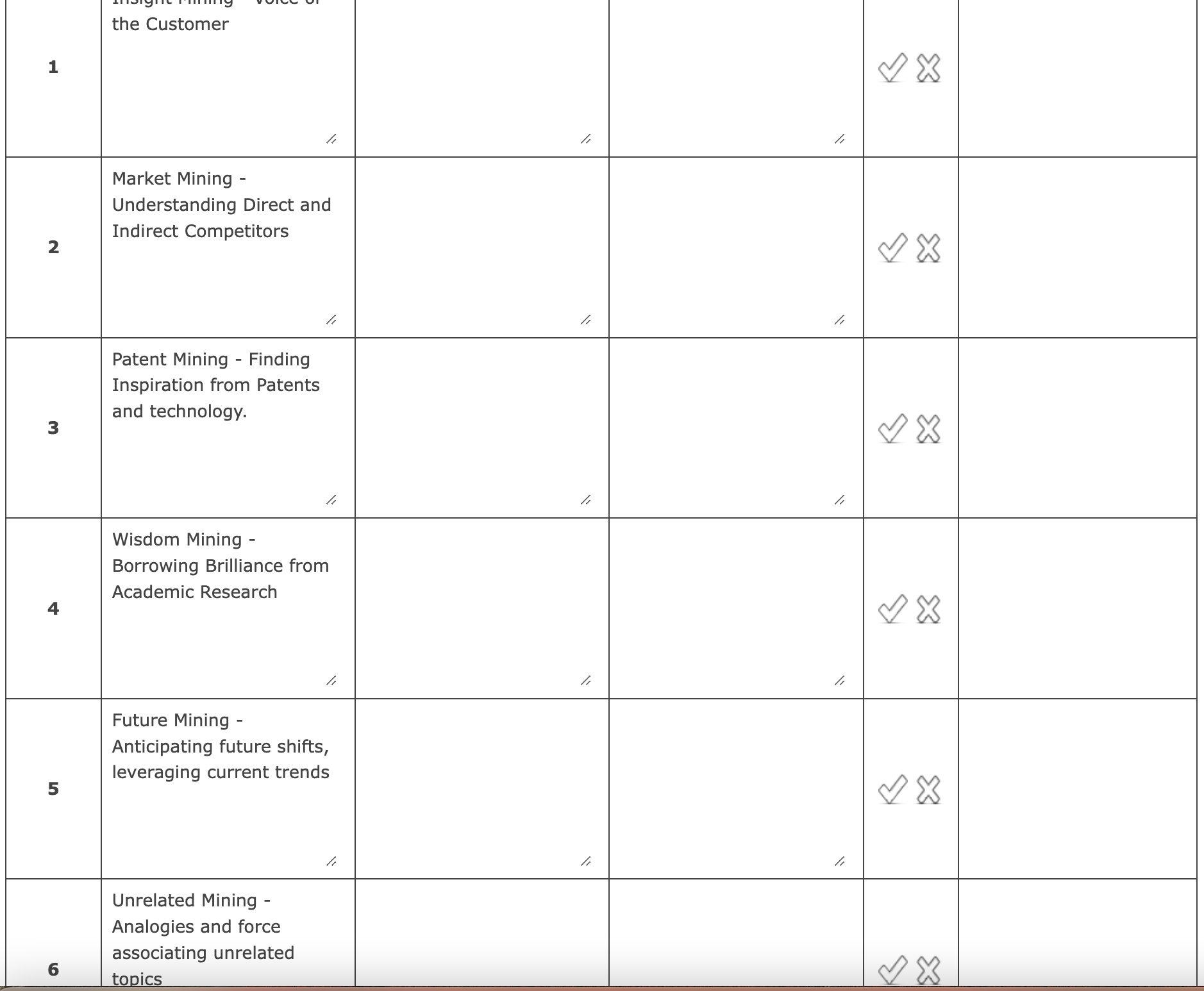 Step 1. Insight Mining Exercise Assume you work