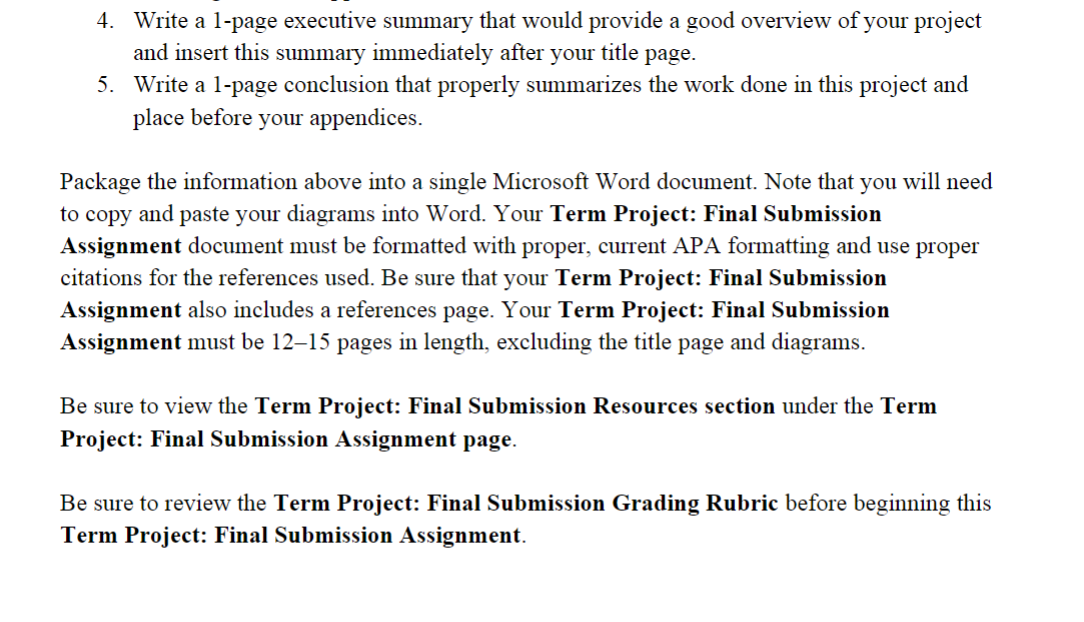 TERM PROJECT: FINAL SUBMISSION ASSIGNMENT