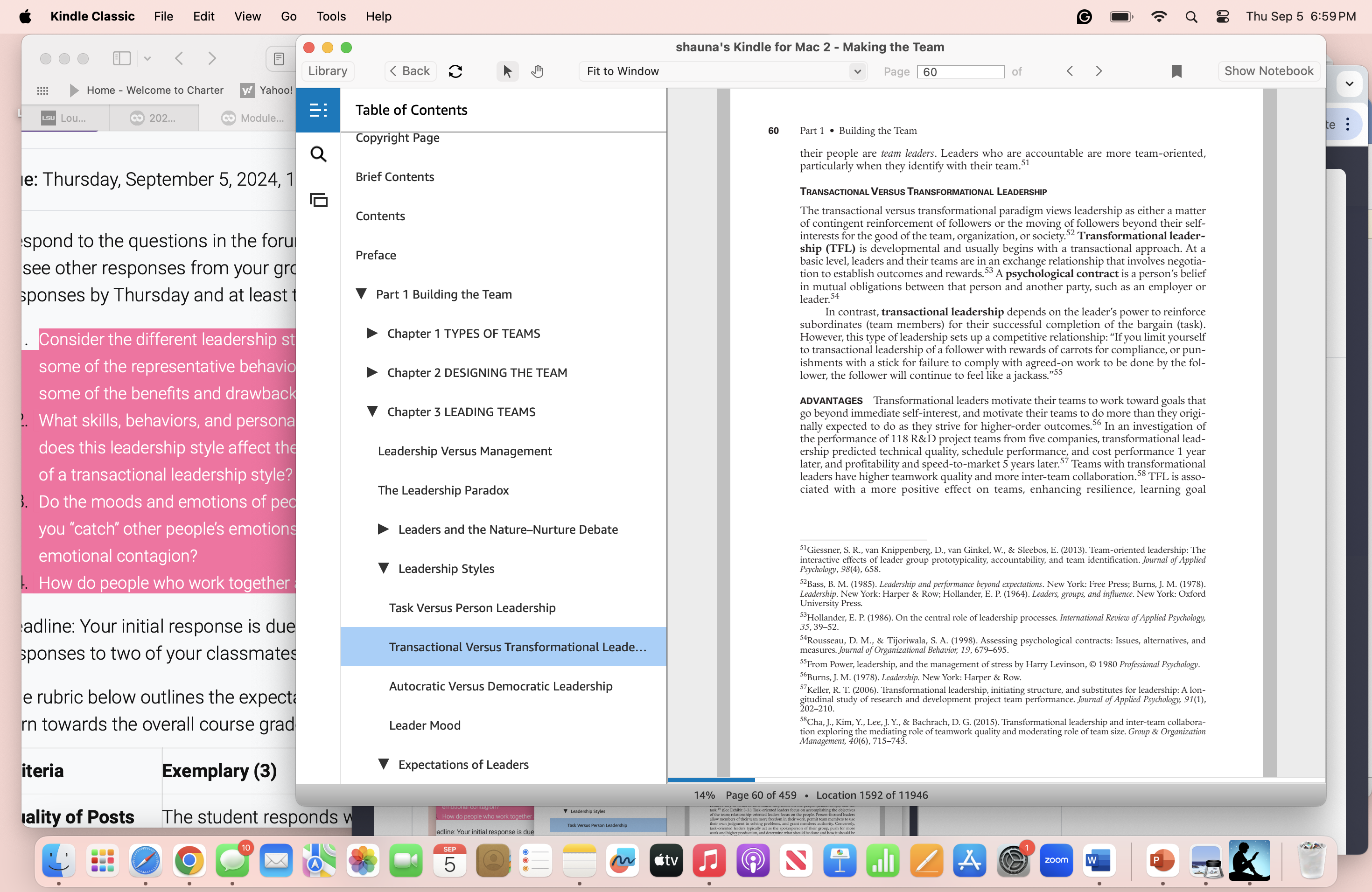 Consider the different leadership styles outlined