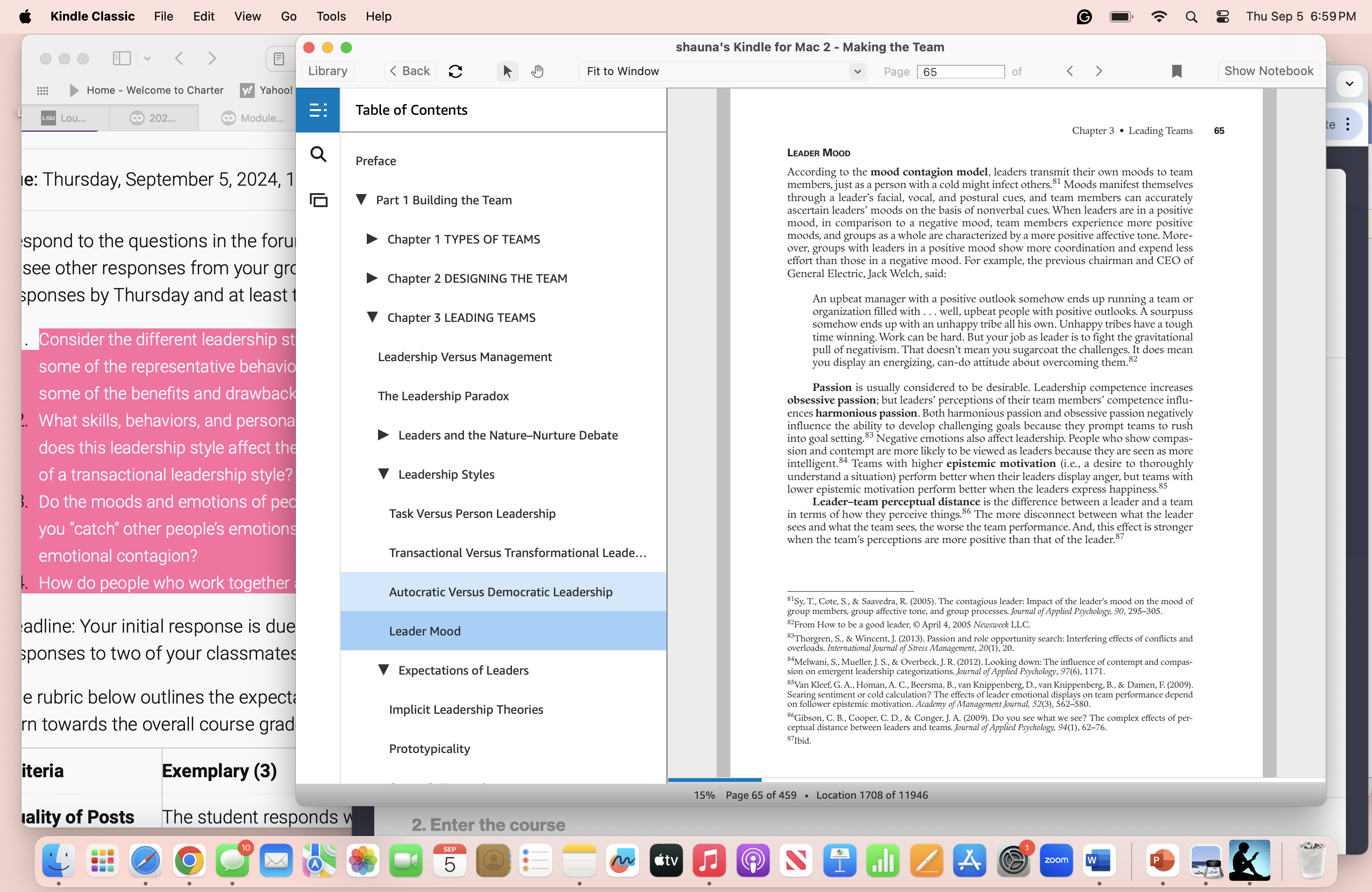 Consider the different leadership styles outlined