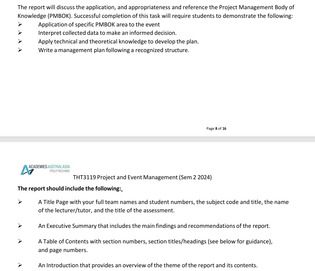 Task Description Students are required to develop
