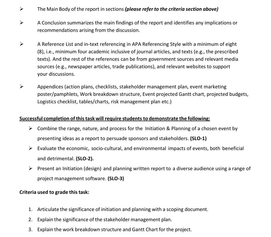 Task Description Students are required to develop