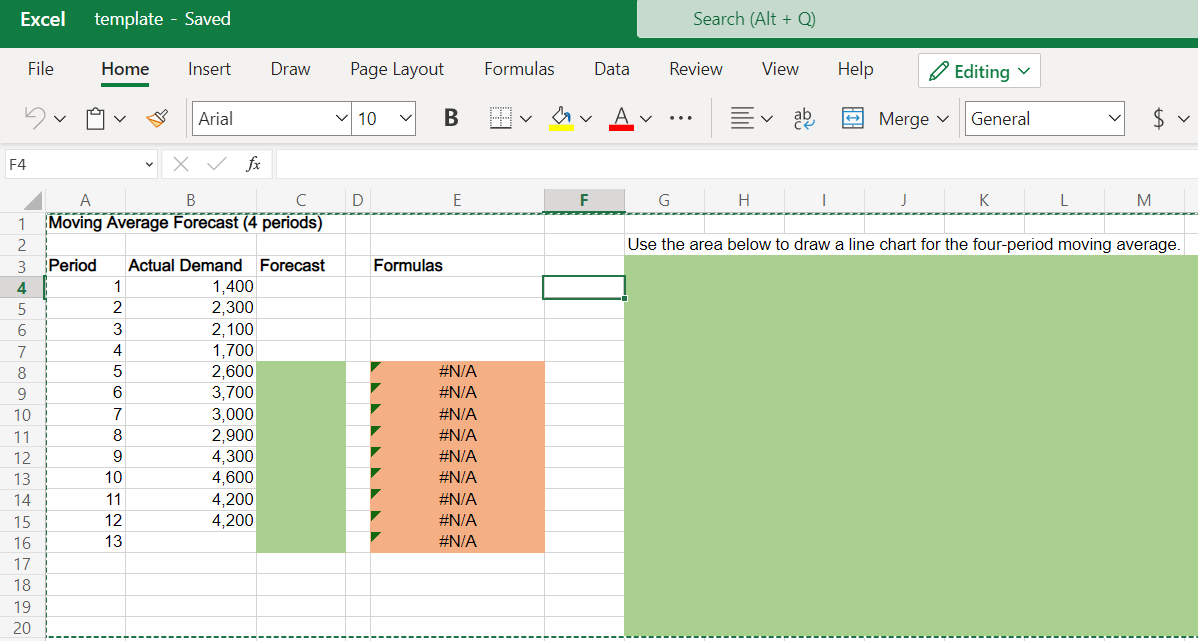 Excel template - Saved Search (Alt + Q) File Home