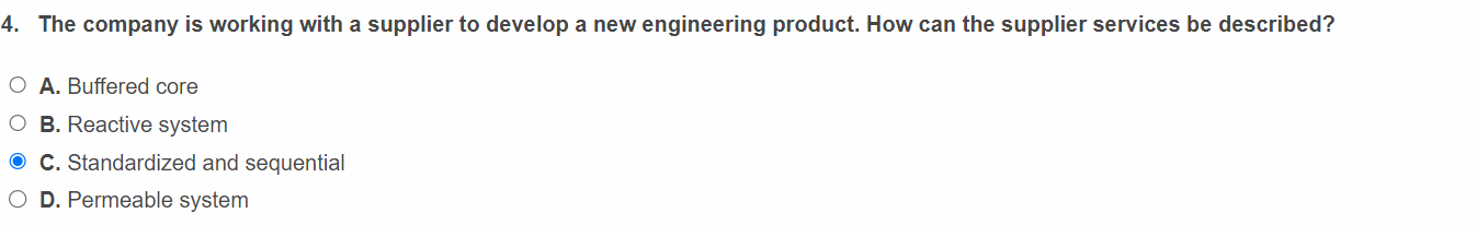 4. The company is working with a supplier to