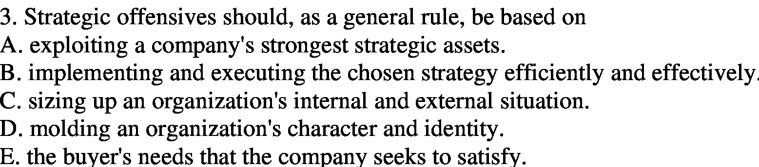 3. Strategic offensives should, as a general
