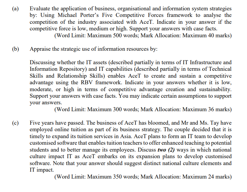 A few years ago, Mr and Mrs Tay setup an AceT (a