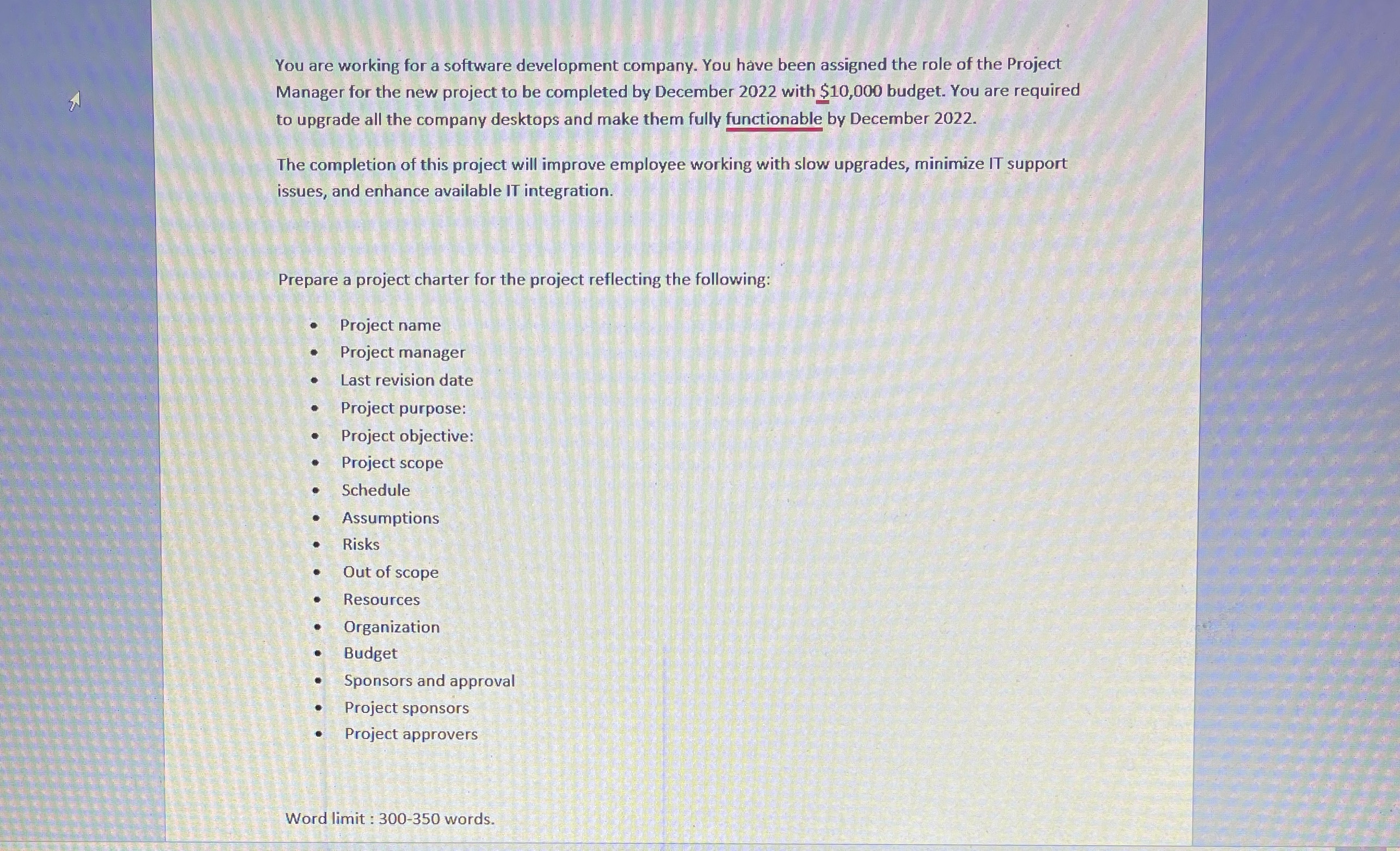 You are working for a software development