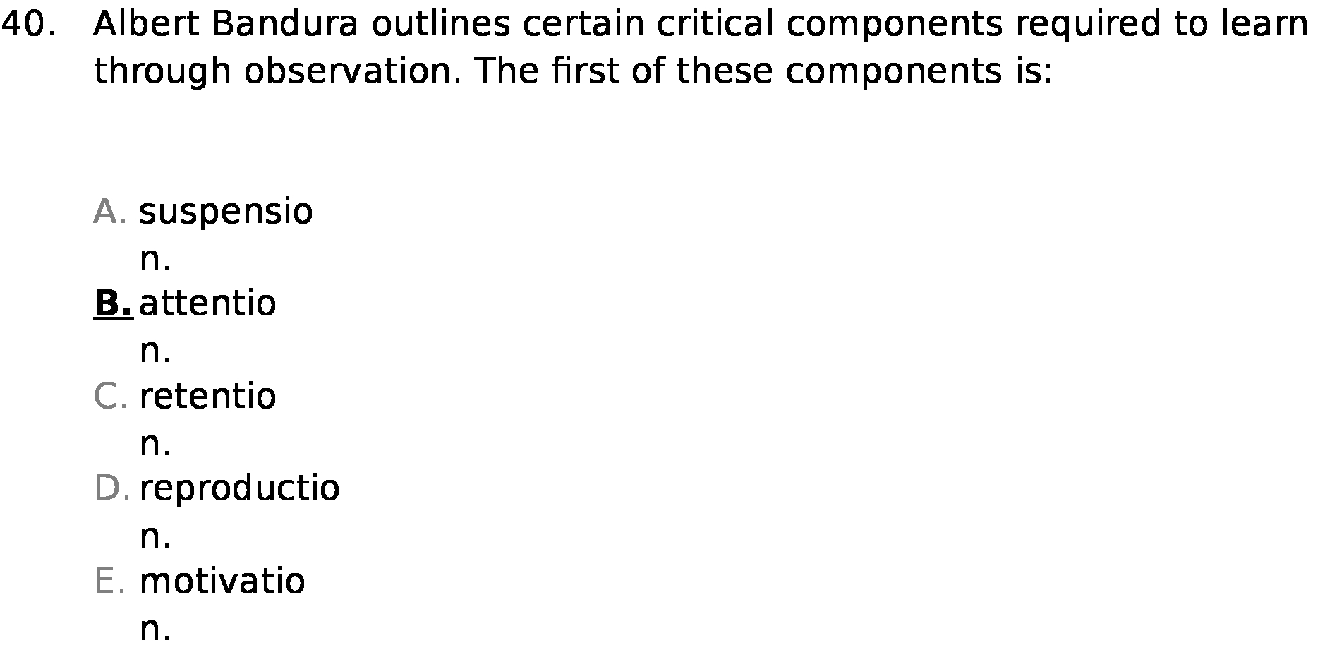 40. Albert Bandura outlines certain critical