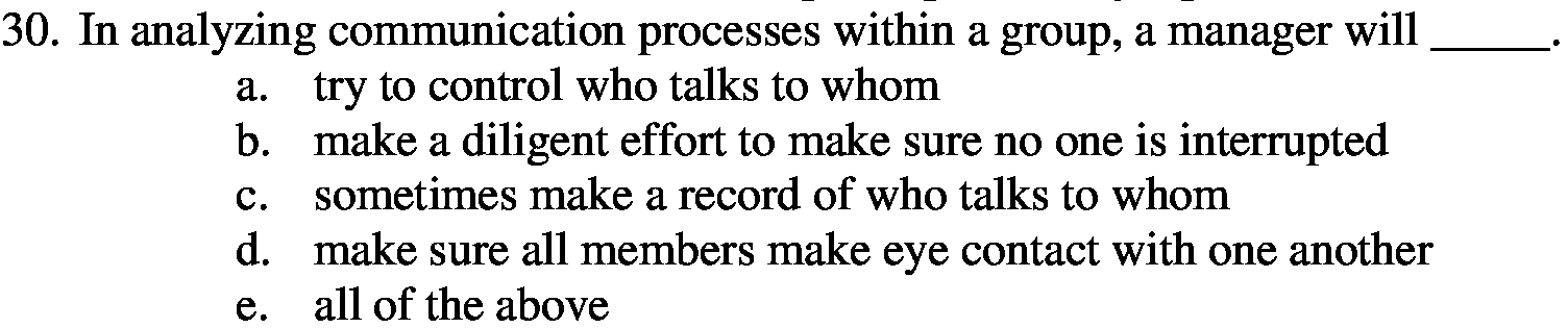 30. In analyzing communication processes within a