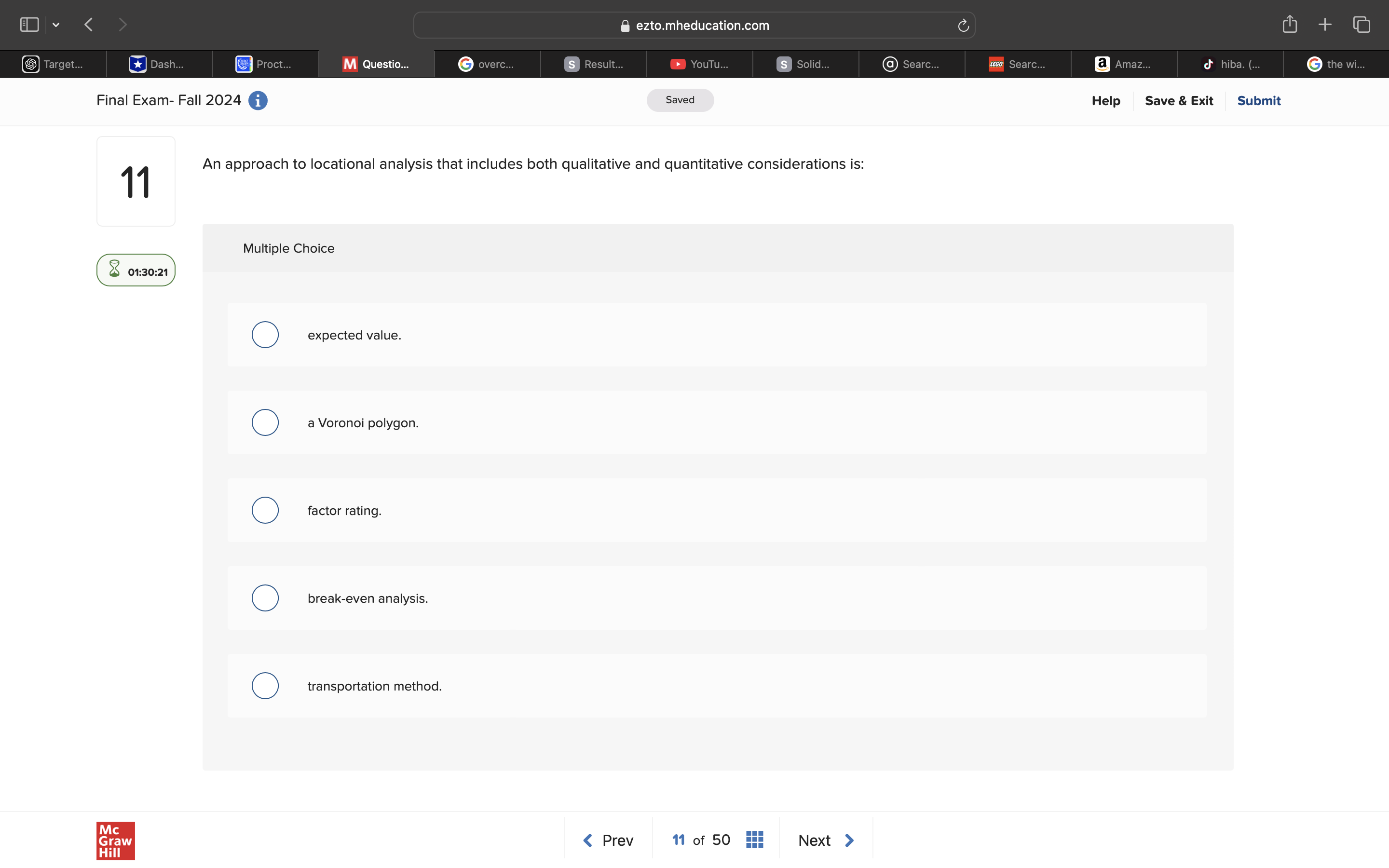 answer ezto.mheducation.com + Target... *Dash..
