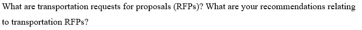 What are transportation requests for proposals