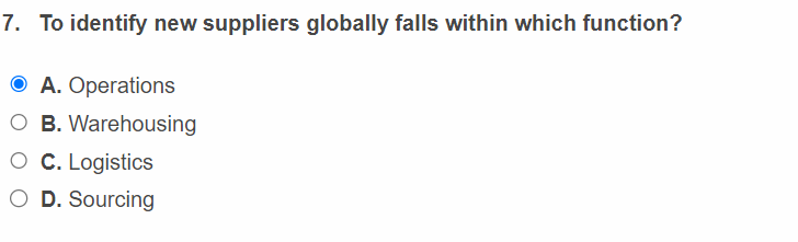 T. To identify new suppliers globally falls