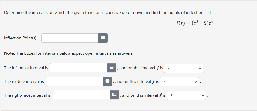 answer Determine the intervals on which the given