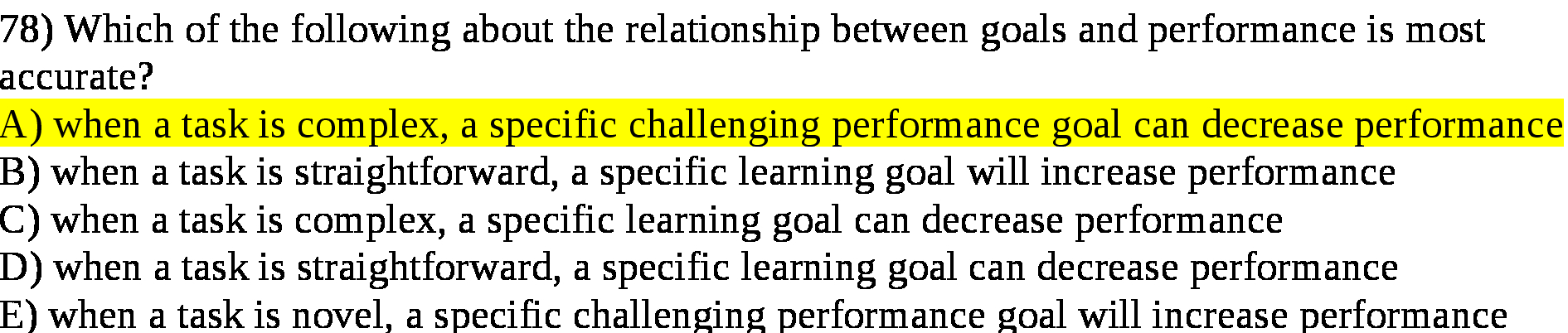 78) Which of the following about the relationship