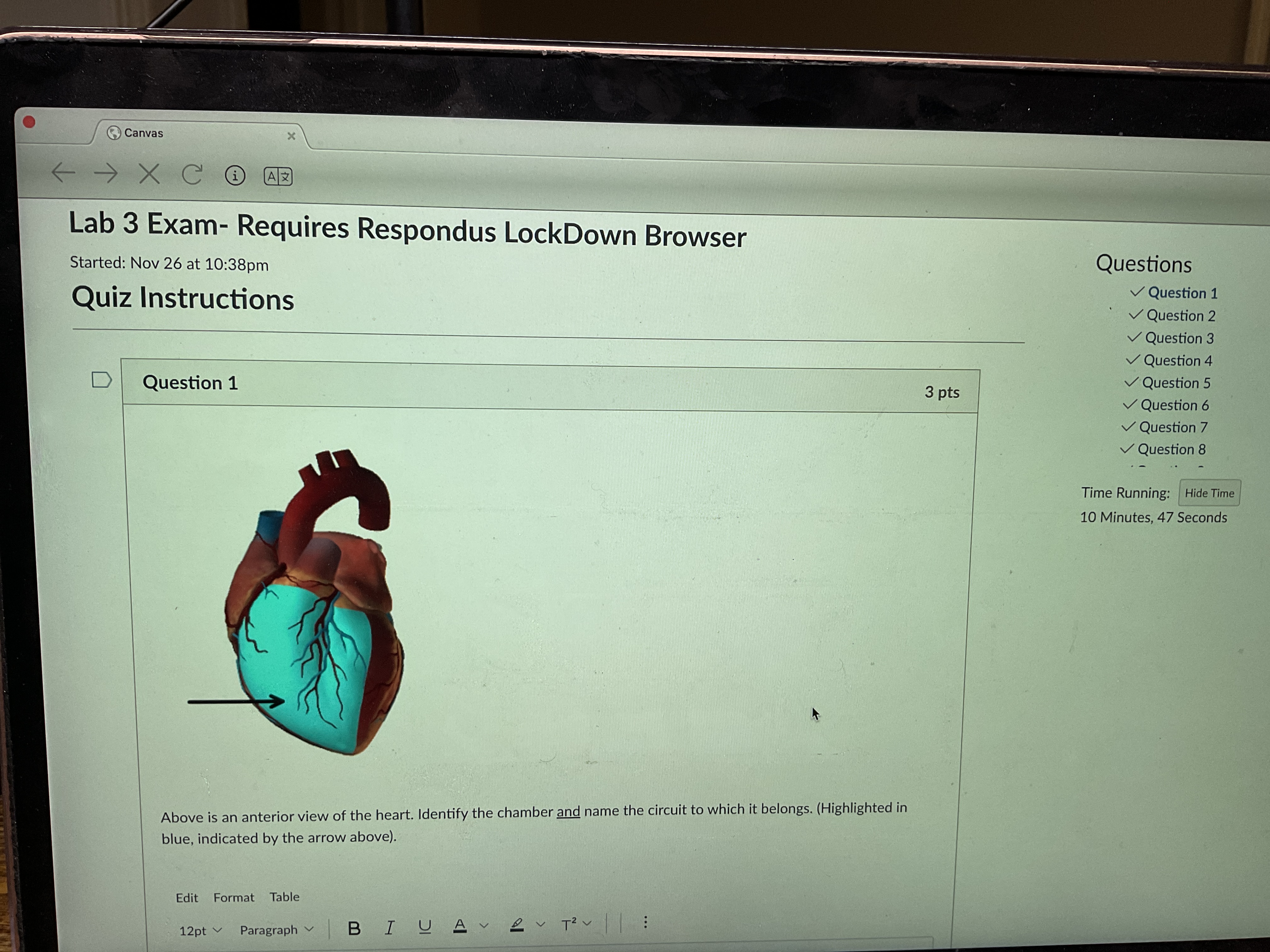 Answer X () Canvas GCE O Lab 3 Exam- Requires