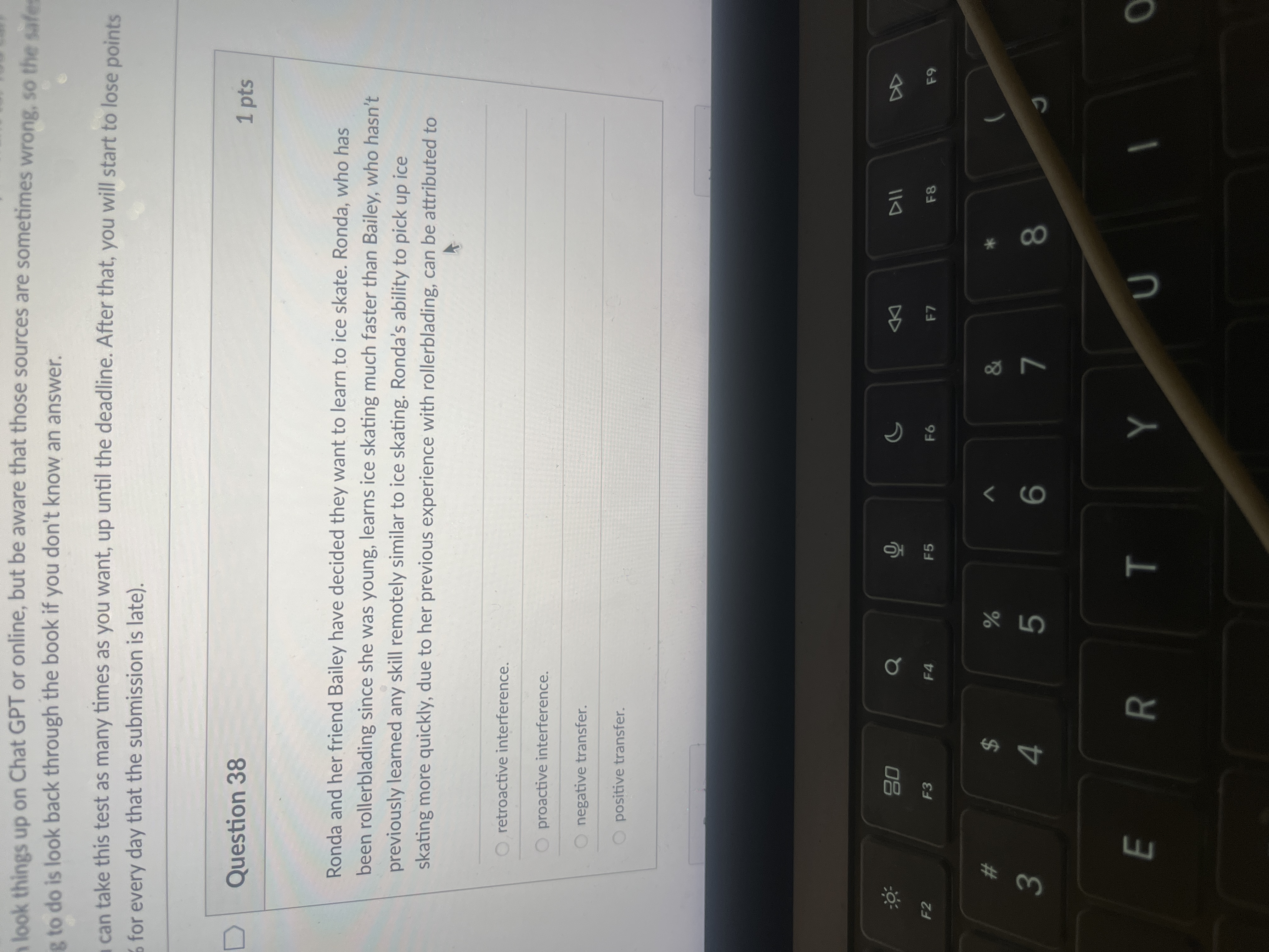 answer look things up on Chat GPT or online, but