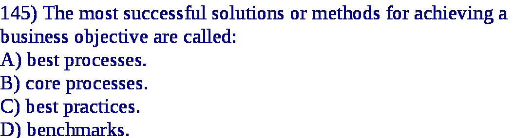 145) The most successful solutions or methods for