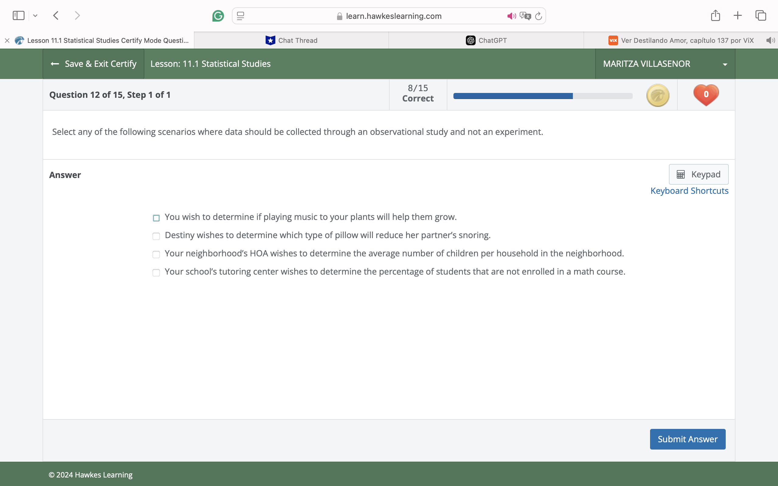 answer O~ < > 0 @ learn.hawkeslearning.com [ DI%