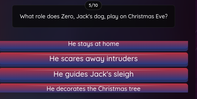 answer 5/10 what role does Zero, Jack's dog,