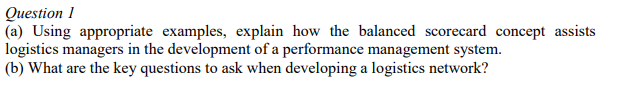 Question I (a) Using appropriate examples,