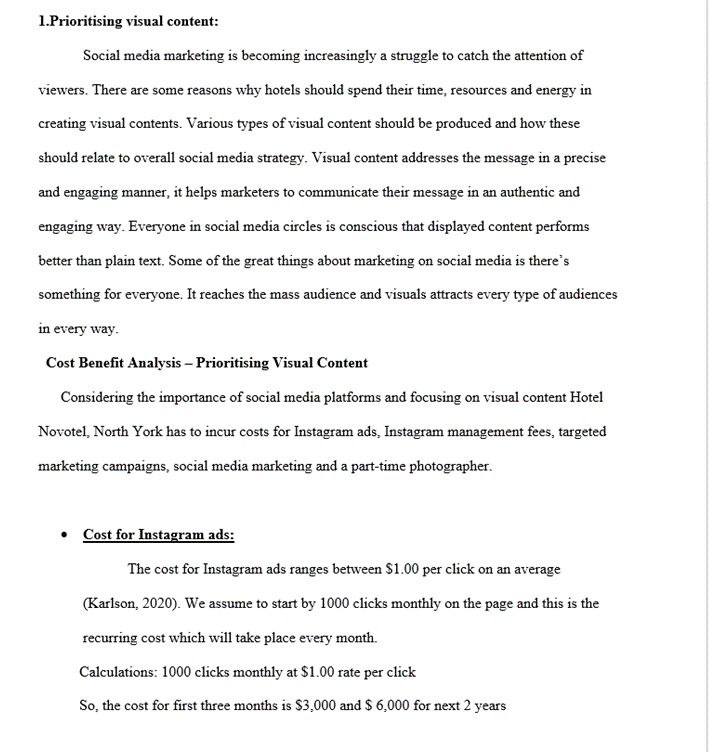 Cost-Benefit Analysis TOPIC: NICHOLBY'S