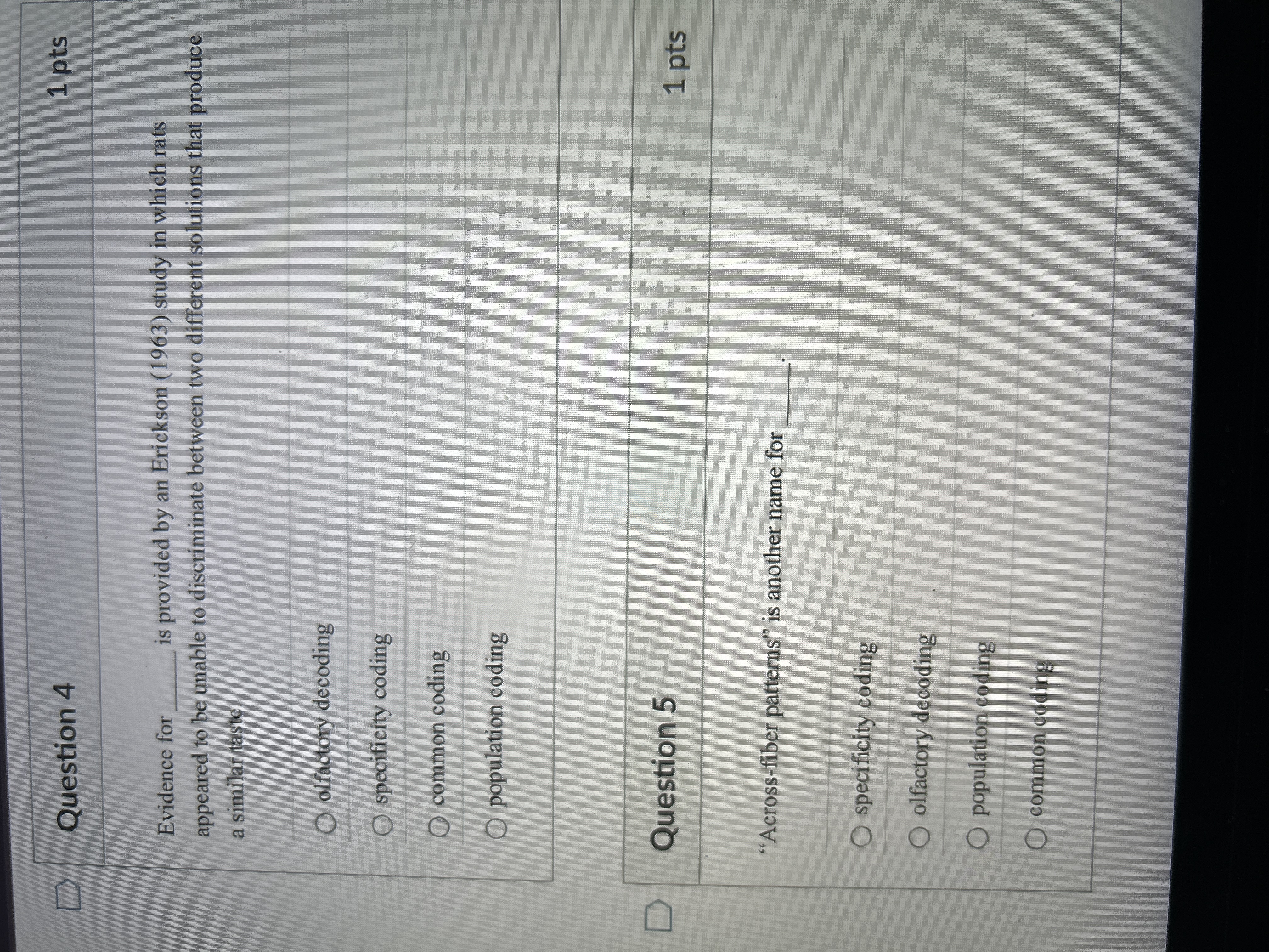 What is the answer for question 4 and what is the
