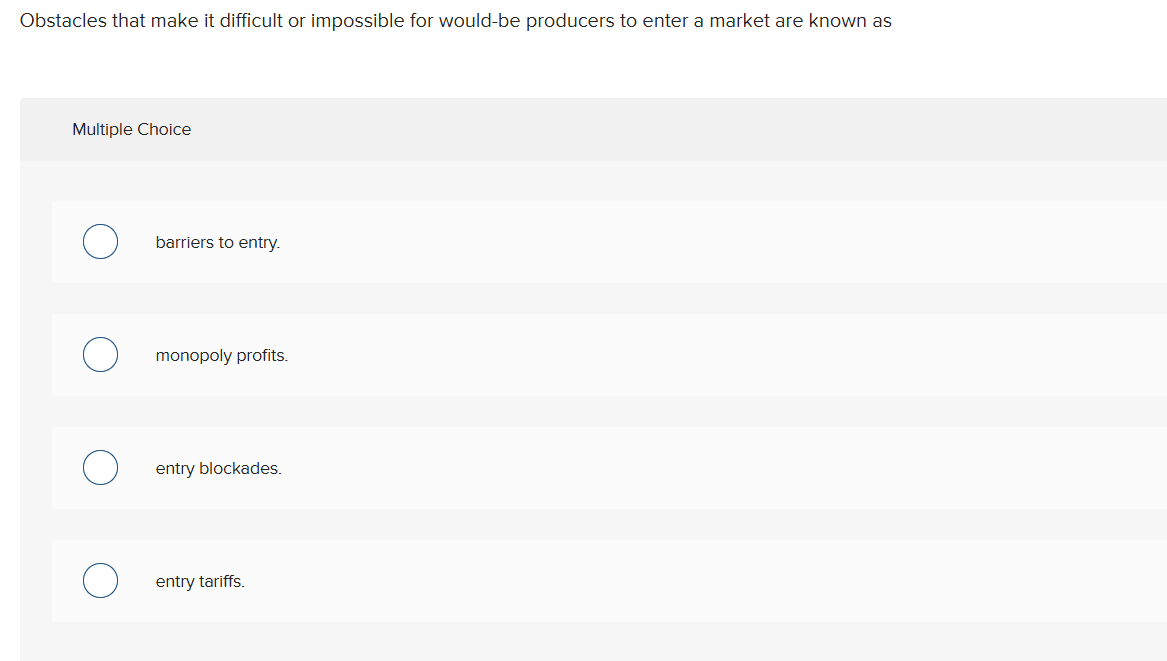 answer Obstacles that make it difficult or