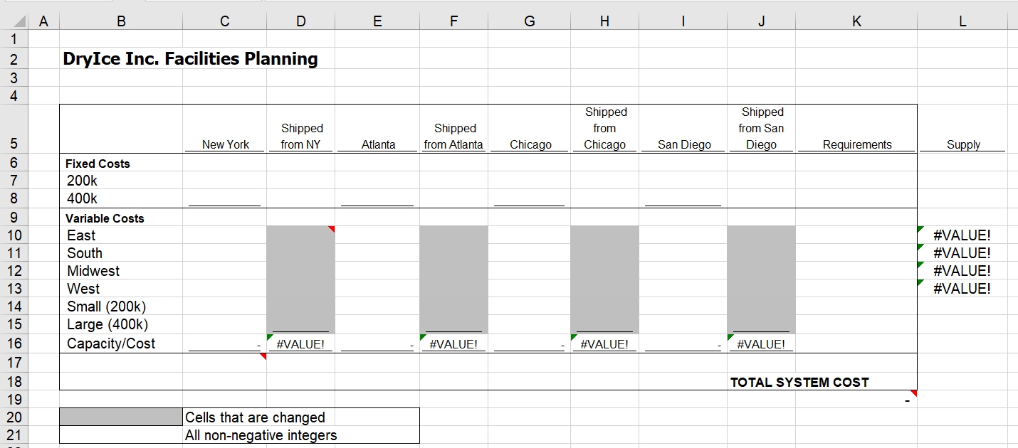 A B C D E F G H C K L DryIce Inc. Facilities