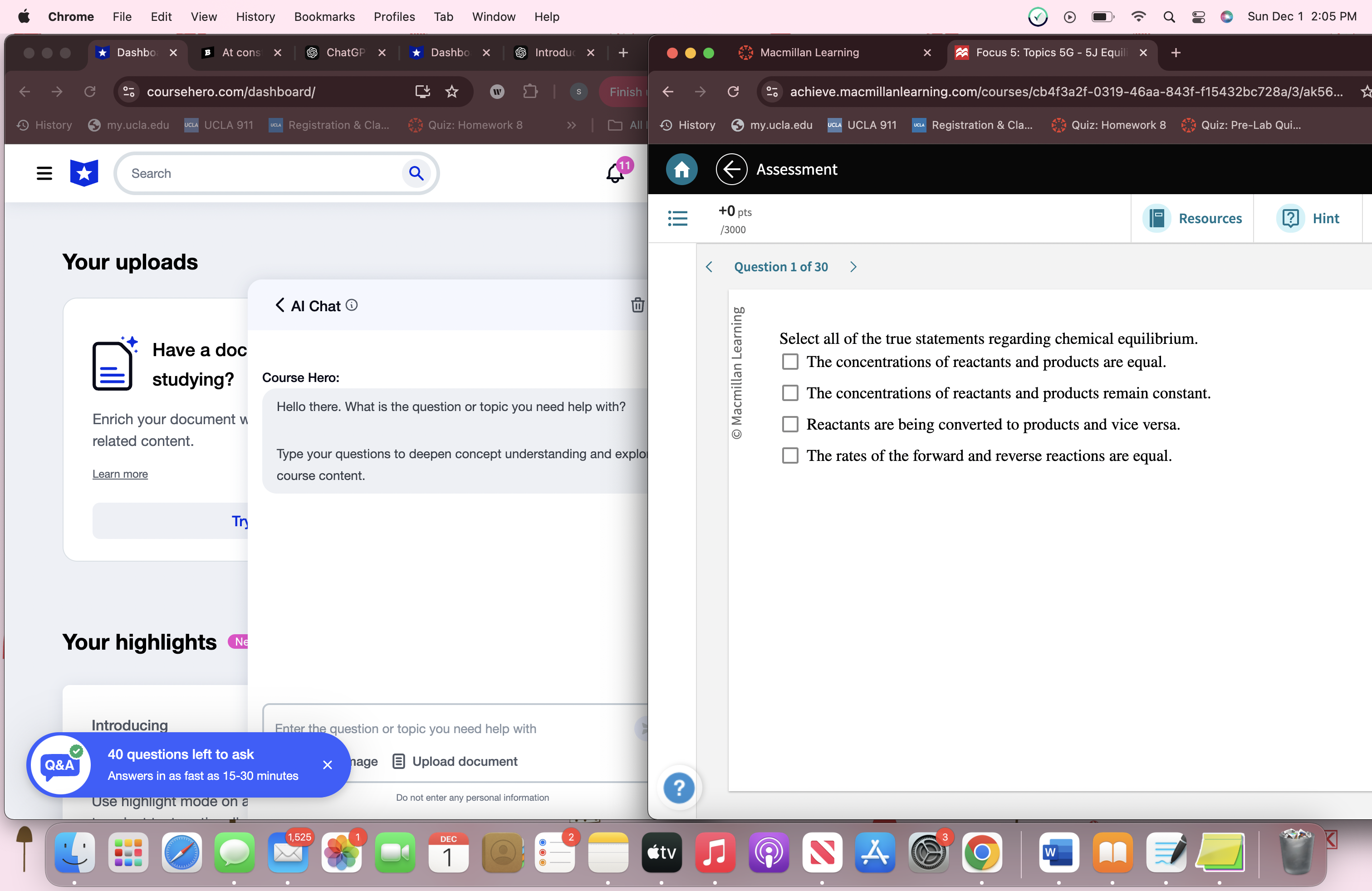 answer Chrome File Edit View History Bookmarks