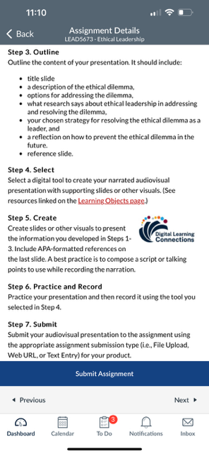 (R0 { Back Assignment Details LEAD5673 - Ethical