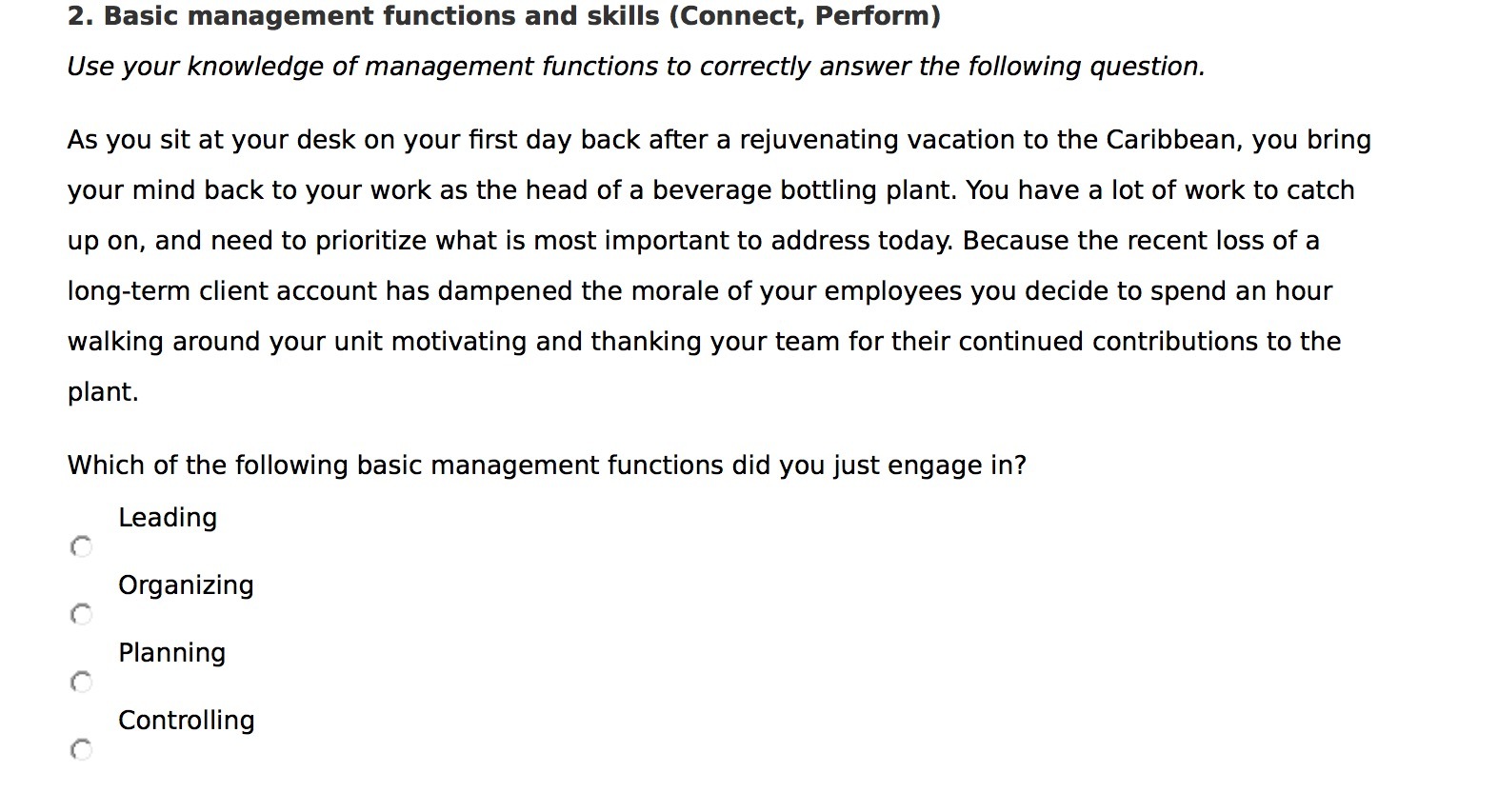 2. Basic management functions and skills