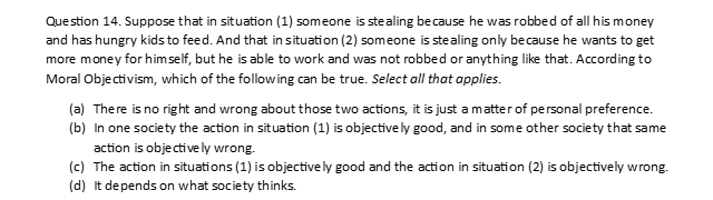 answer Question 14. Suppose that in situation (1)