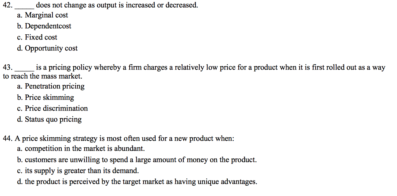 This is some marketing question, not exam just