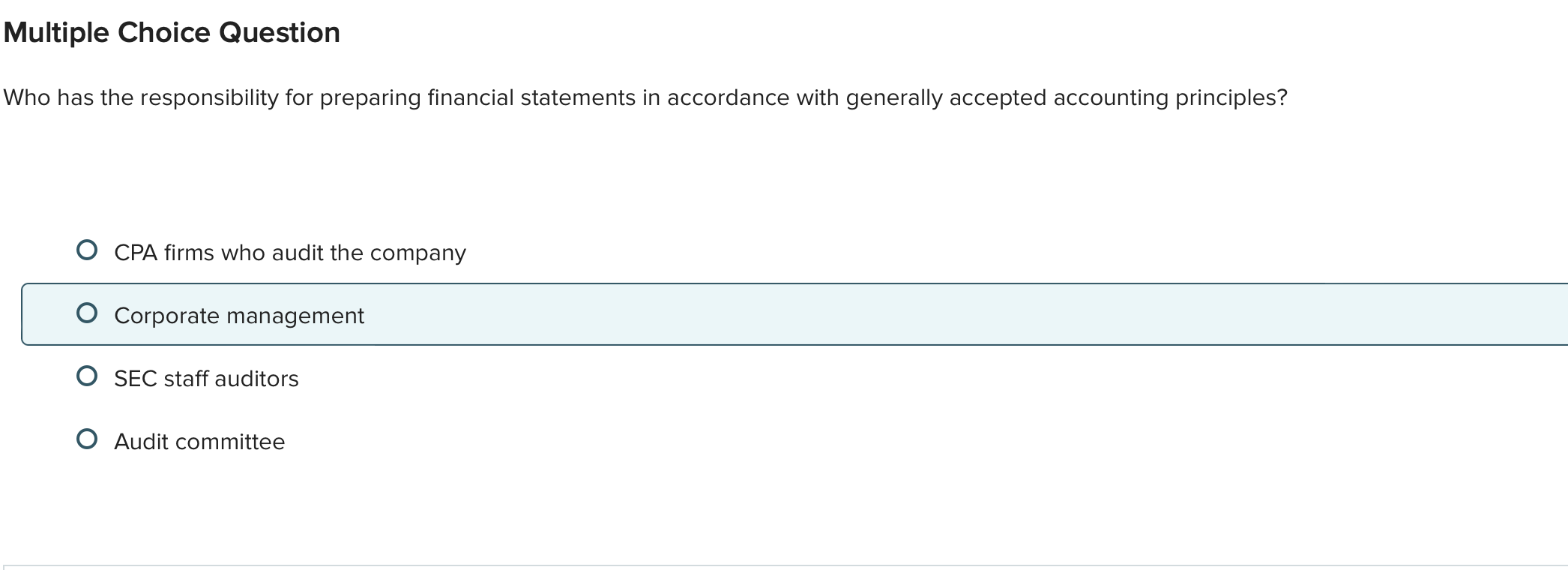 answer this Multiple Choice Question Who has the