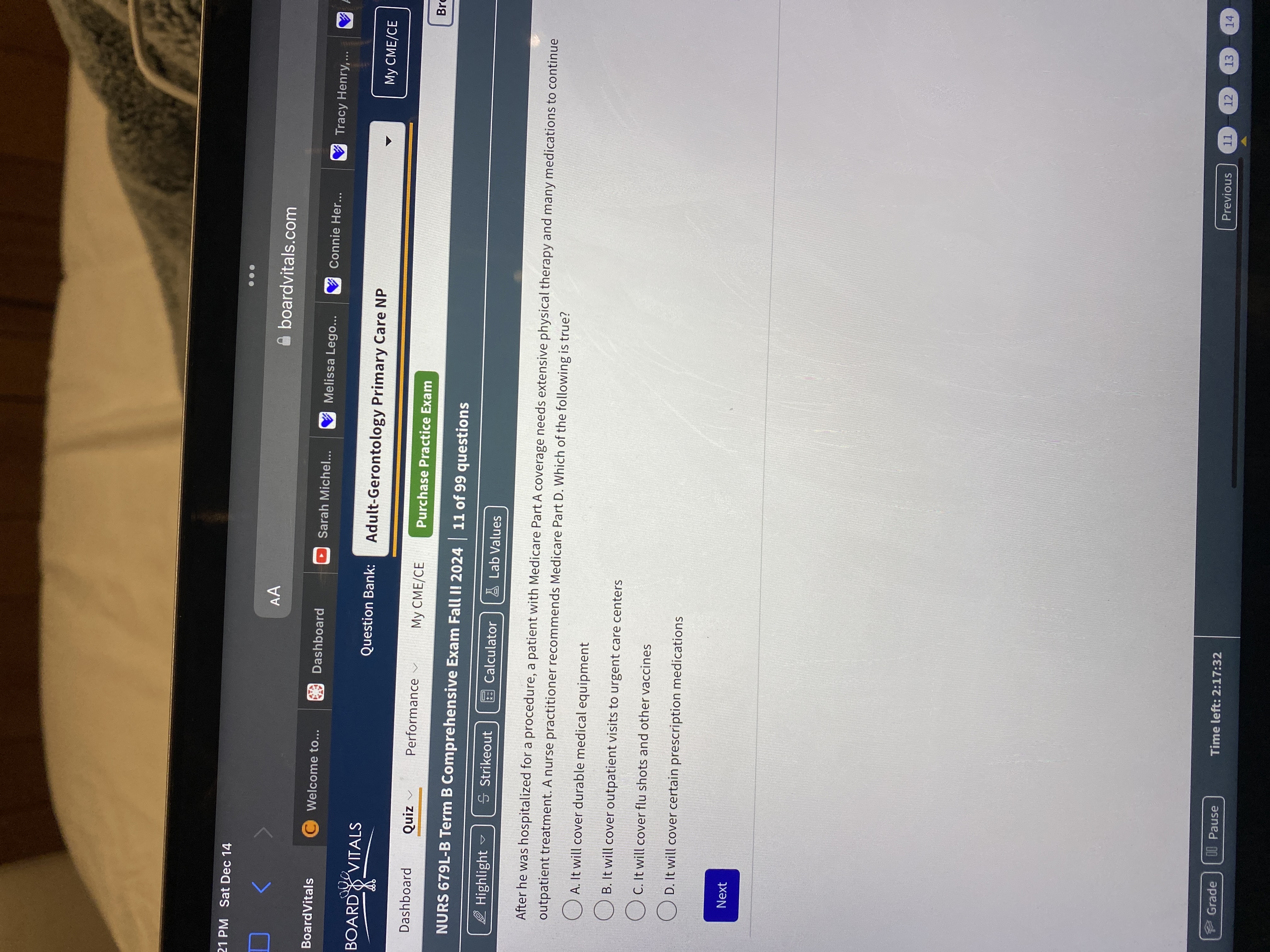 Answer 21 PM Sat Dec 14 . . . AA boardvitals.com