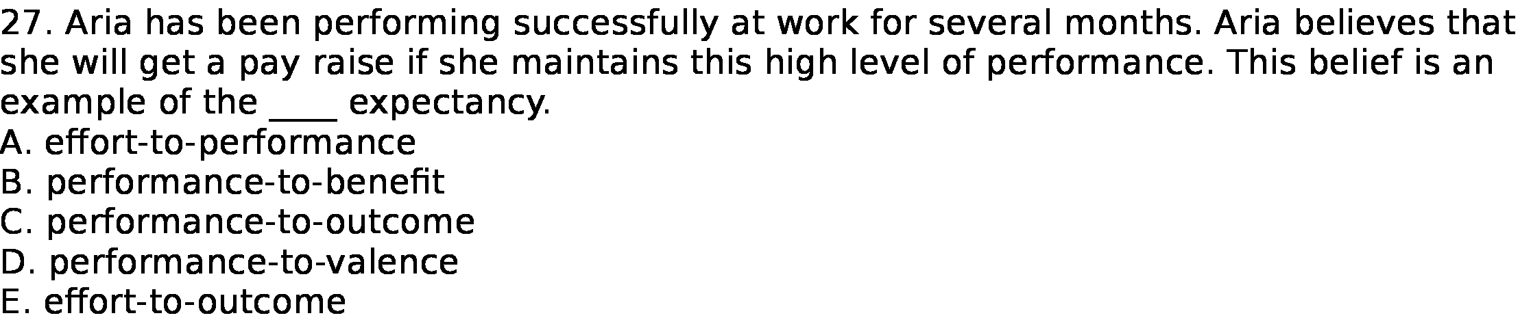 27 . Aria has been performing successfully at